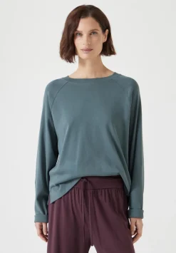 hush Tops & T-Shirts|Matilda Cotton Raglan Top Sage Green