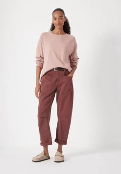 hush Tops & T-Shirts|Matilda Cotton Raglan Top Rosewood Pink
