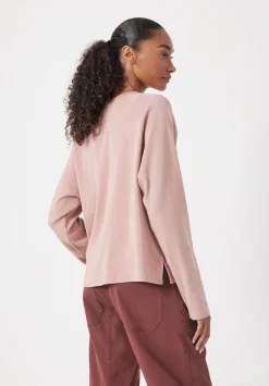hush Tops & T-Shirts|Matilda Cotton Raglan Top Rosewood Pink