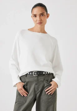 hush Tops & T-Shirts|Matilda Cotton Raglan Top White