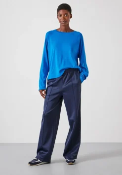 hush Tops & T-Shirts|Matilda Cotton Raglan Top Bright Blue