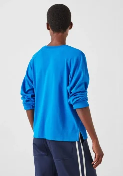 hush Tops & T-Shirts|Matilda Cotton Raglan Top Bright Blue