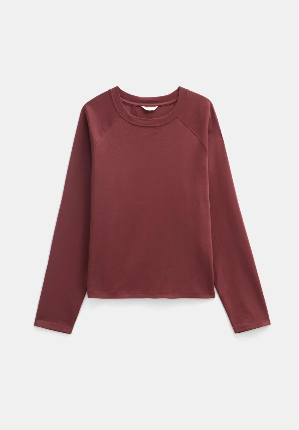 hush Tops & T-Shirts|Matilda Cotton Raglan Top Oxblood Red