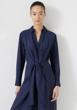 hush Dresses|Maya Air Flow Front Tie Maxi Dress Navy