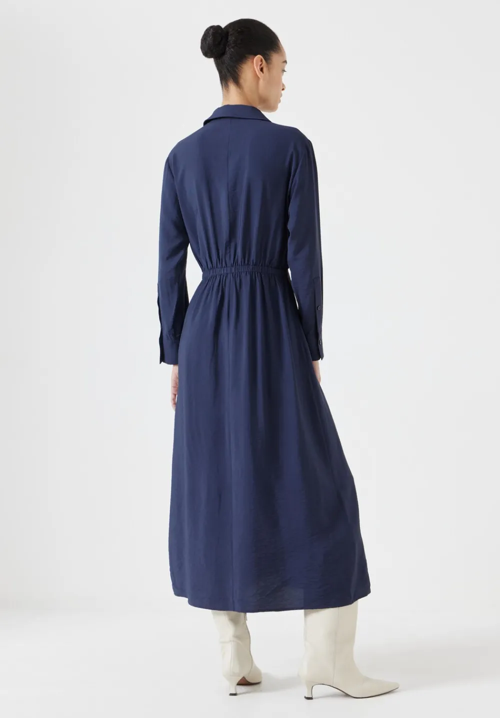 hush Dresses|Maya Air Flow Front Tie Maxi Dress Navy