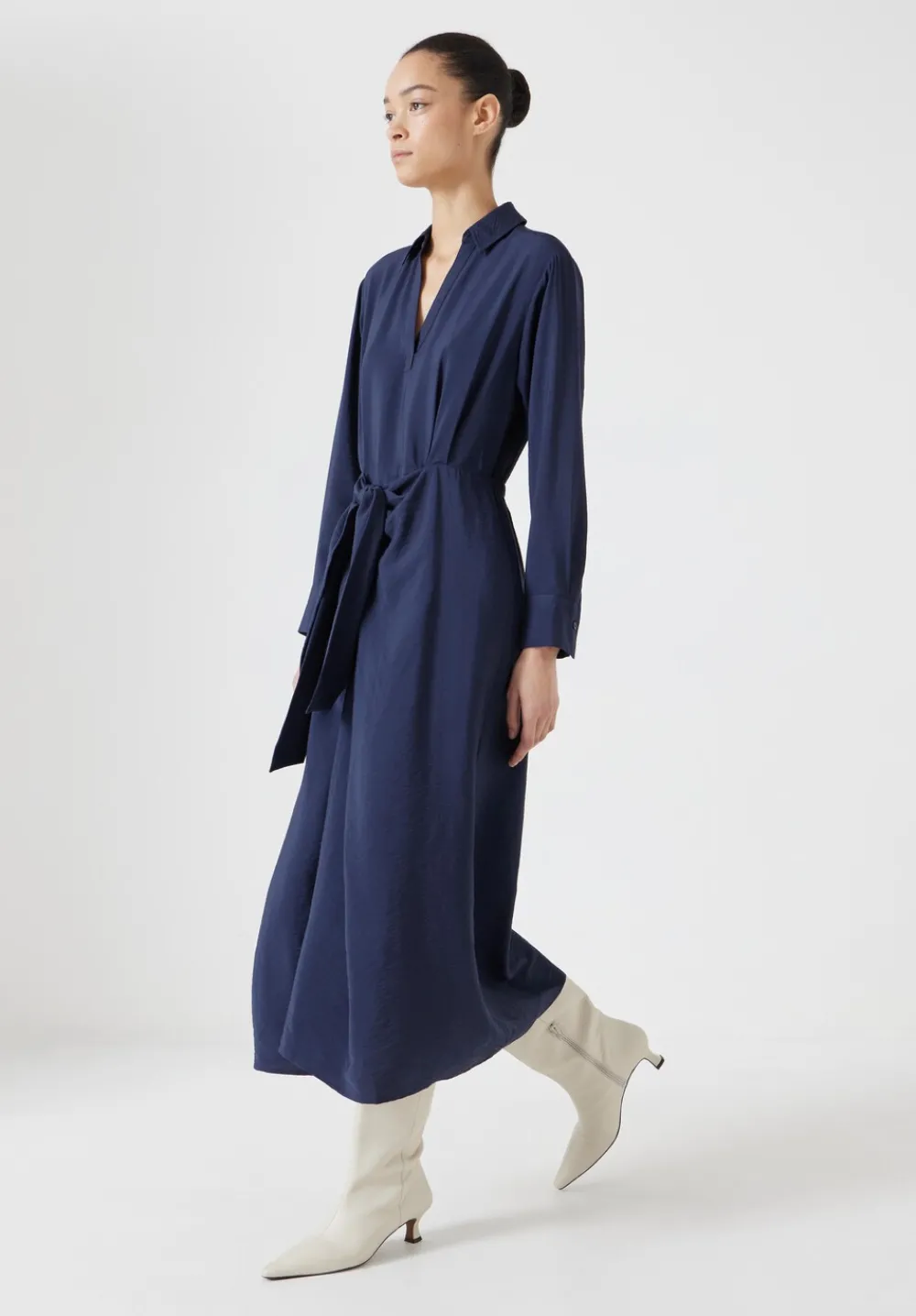 hush Dresses|Maya Air Flow Front Tie Maxi Dress Navy