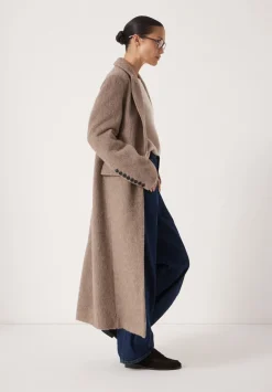 hush Jackets & Coats|Meridah Italian Wool Coat Oatmeal Grey