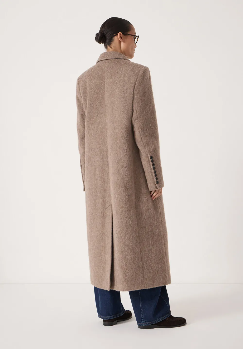 hush Jackets & Coats|Meridah Italian Wool Coat Oatmeal Grey