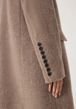 hush Jackets & Coats|Meridah Italian Wool Coat Oatmeal Grey