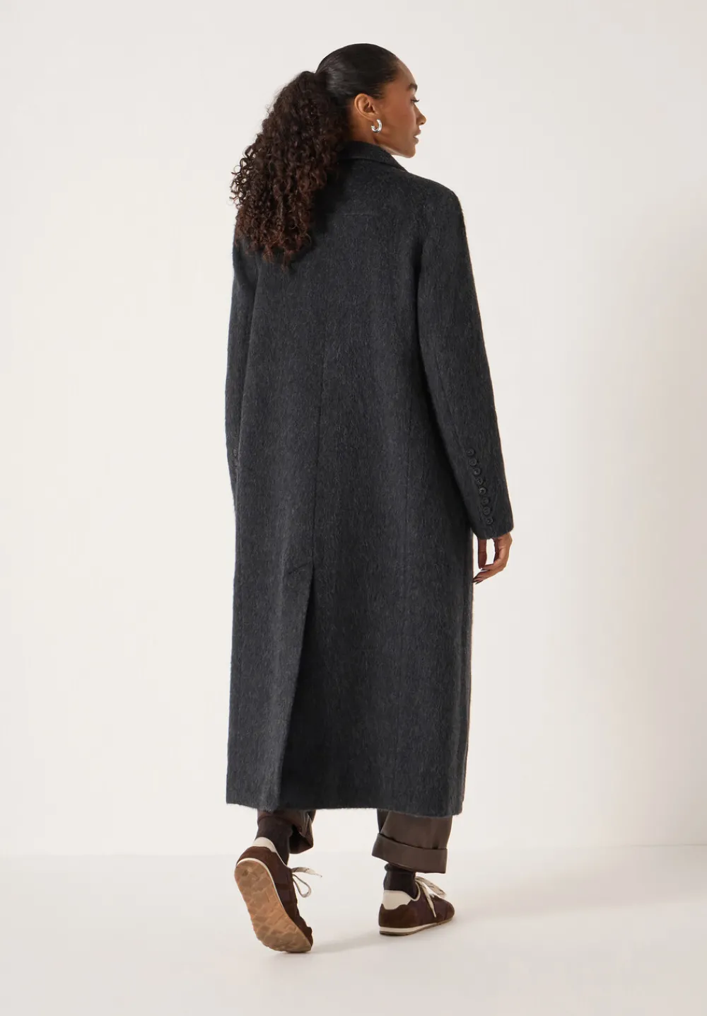 hush Jackets & Coats|Meridah Italian Wool Coat Dark Charcoal
