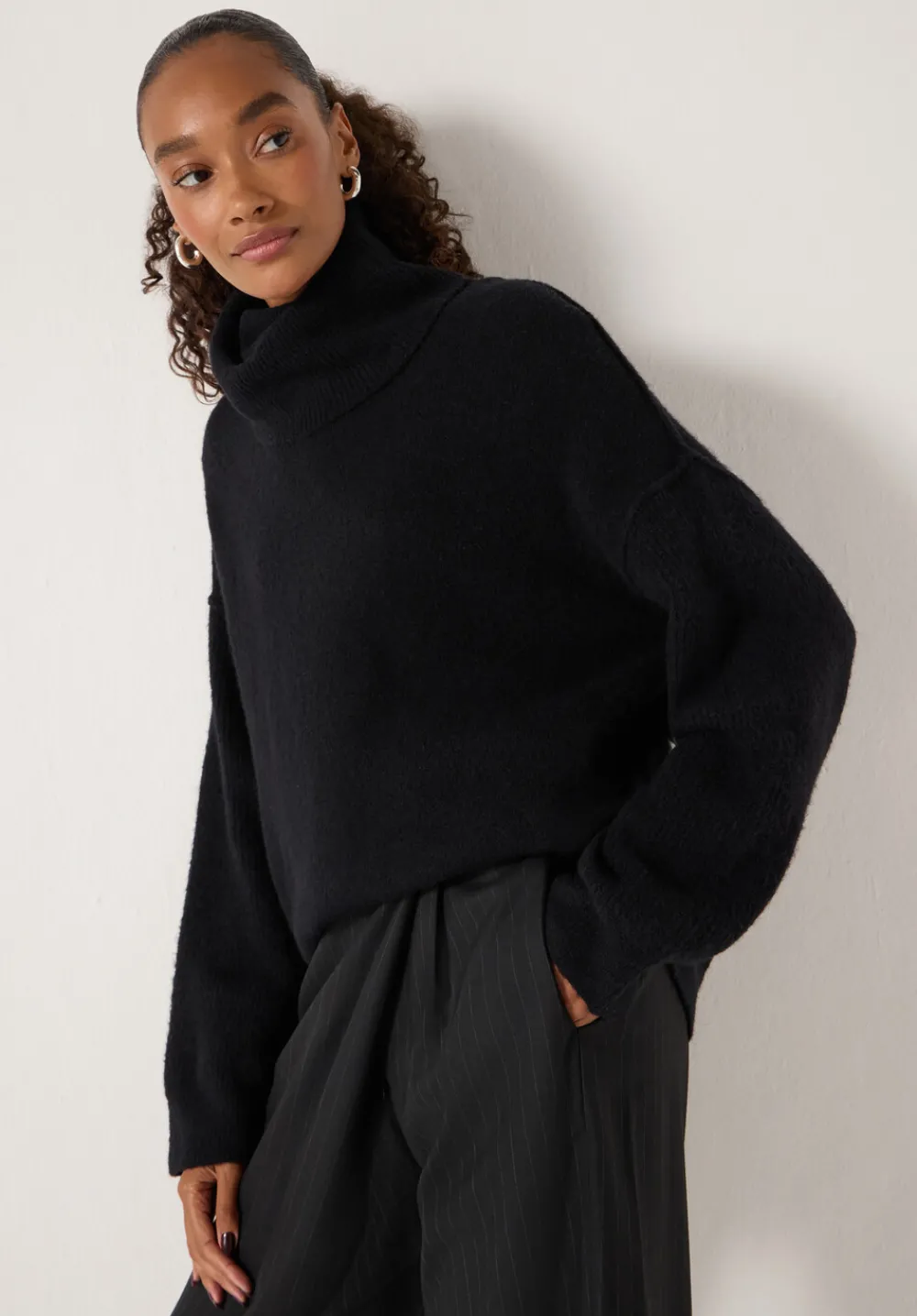hush Jumpers & Cardigans|Meryl Wool Blend Roll Neck Jumper Black