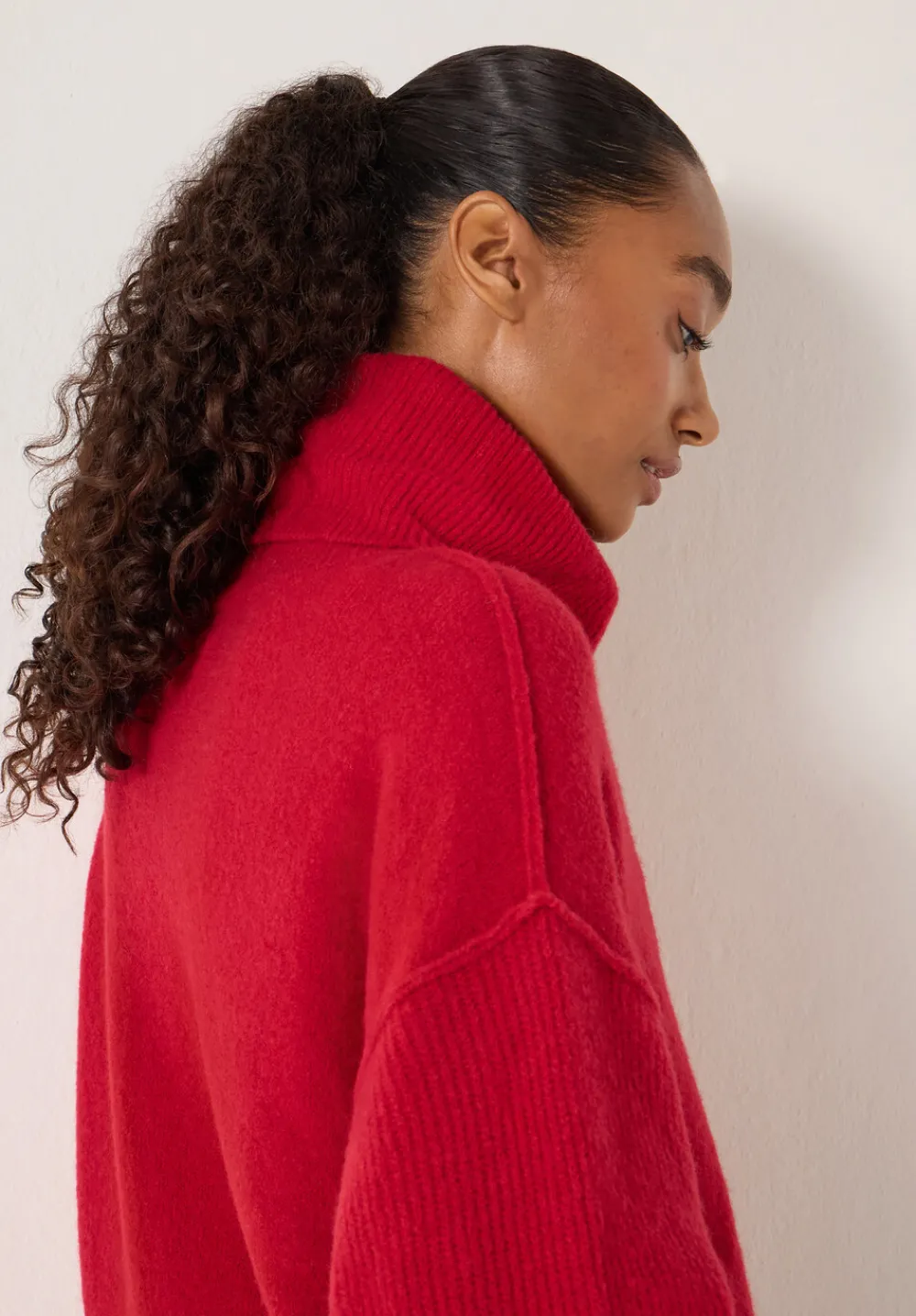 hush Jumpers & Cardigans|Meryl Wool Blend Roll Neck Jumper Fiery Red