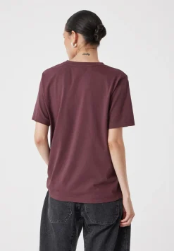hush Tops & T-Shirts|Metallic Star Graphic T-Shirt Burgundy Purple