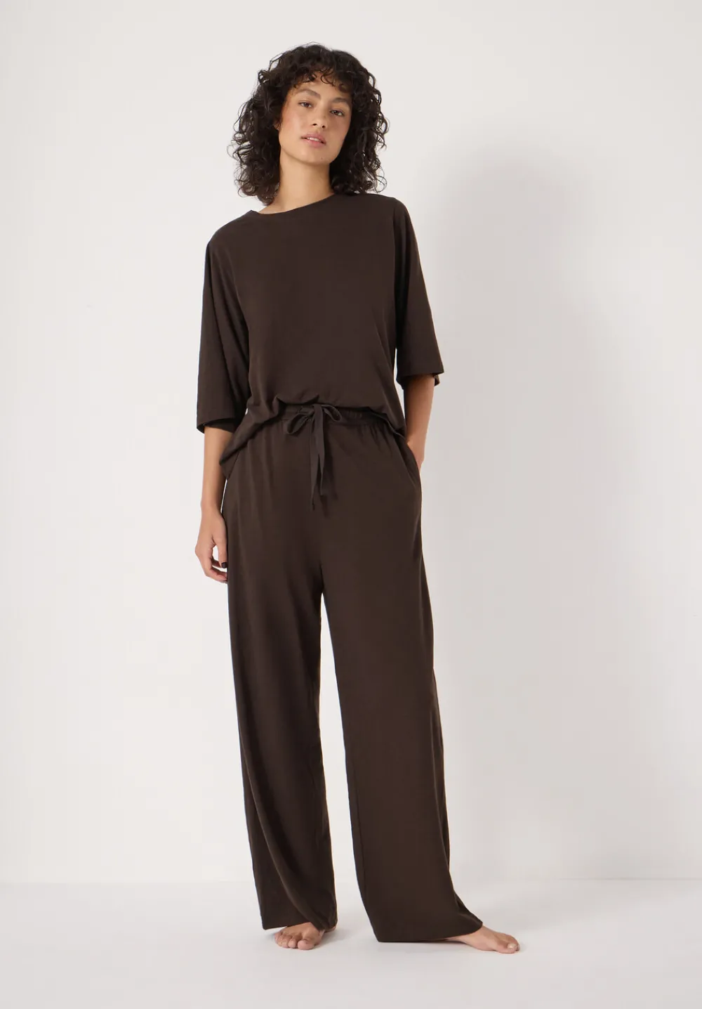 hush Pyjamas & Nightwear|Midy Cotton Slub Cord Pyjamas Dark Brown