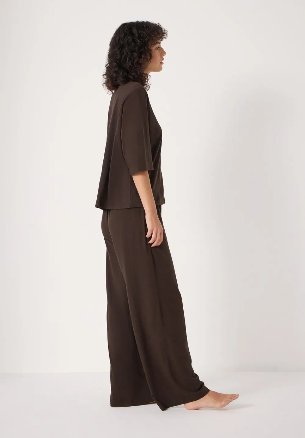 hush Pyjamas & Nightwear|Midy Cotton Slub Cord Pyjamas Dark Brown