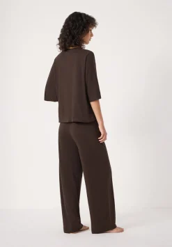 hush Pyjamas & Nightwear|Midy Cotton Slub Cord Pyjamas Dark Brown