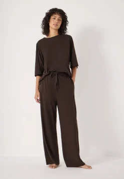 hush Pyjamas & Nightwear|Midy Cotton Slub Cord Pyjamas Dark Brown