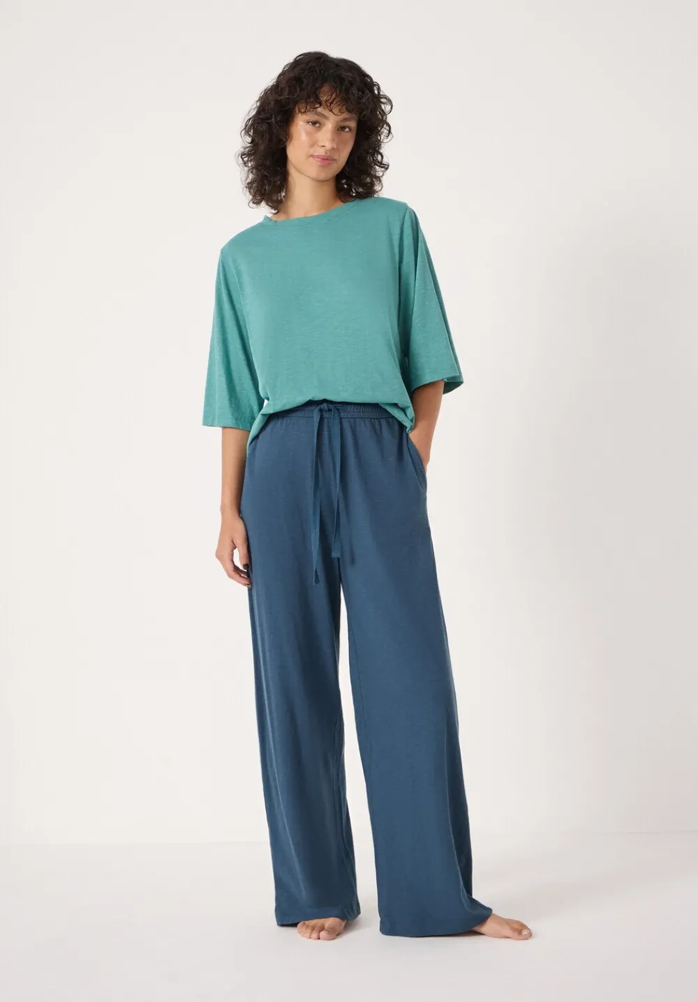 hush Pyjamas & Nightwear|Midy Cotton Slub Cord Pyjamas Teal Blue