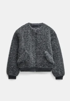 hush Jackets & Coats|Miffy Faux Fur Jacket Charcoal Grey