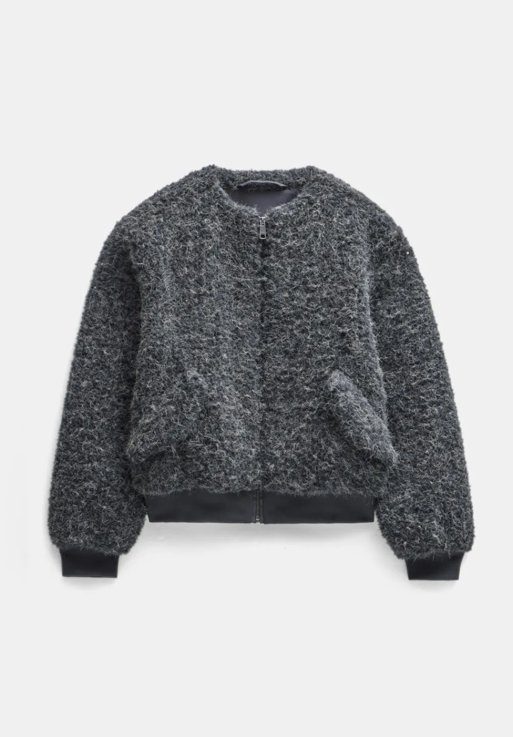 hush Jackets & Coats|Miffy Faux Fur Jacket Charcoal Grey