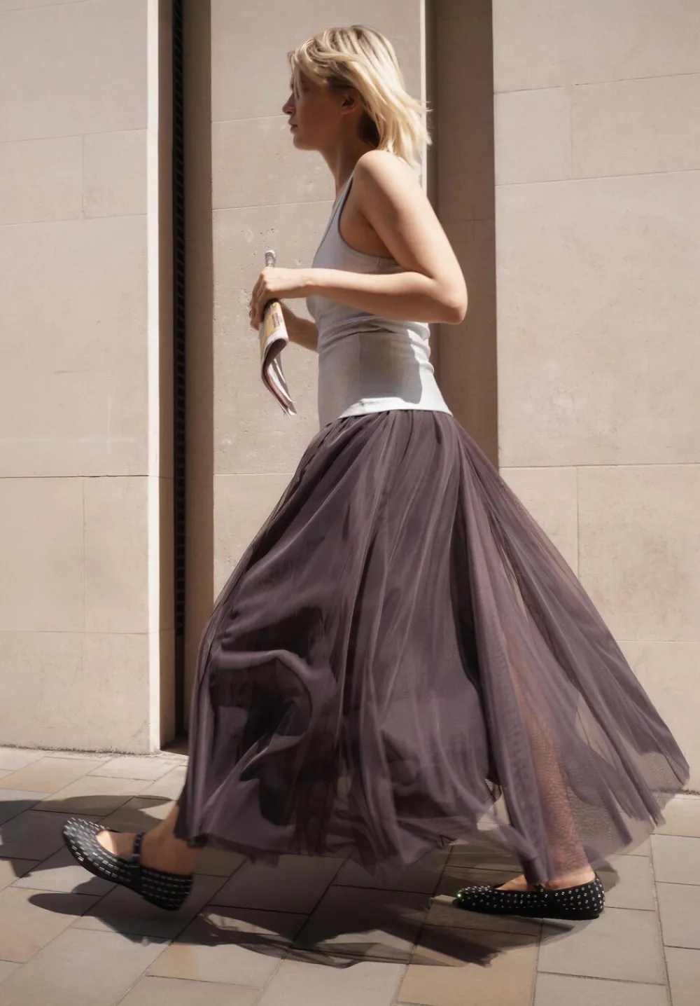 hush Skirts|Millie Tulle Maxi Skirt Charcoal