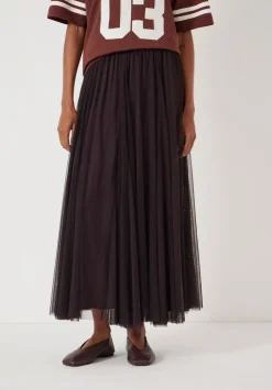 hush Skirts|Millie Tulle Maxi Skirt Plum