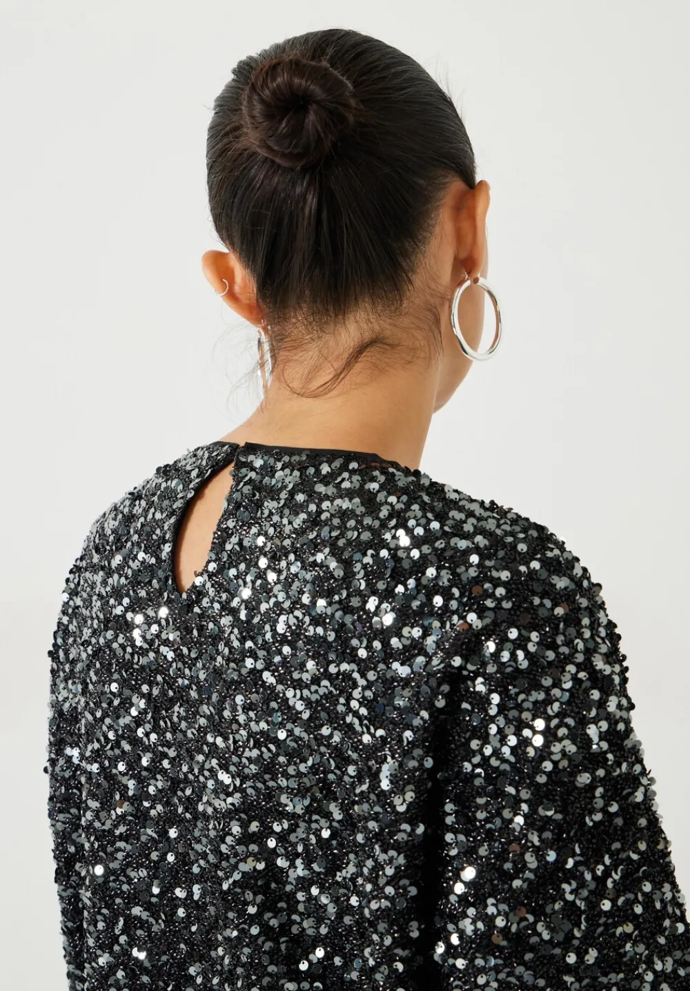 hush Dresses|Mischa Sequin Mini Dress Silver Sequin