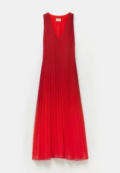 hush Dresses|Molly Ombre Pleat Maxi Dress Red Ombre