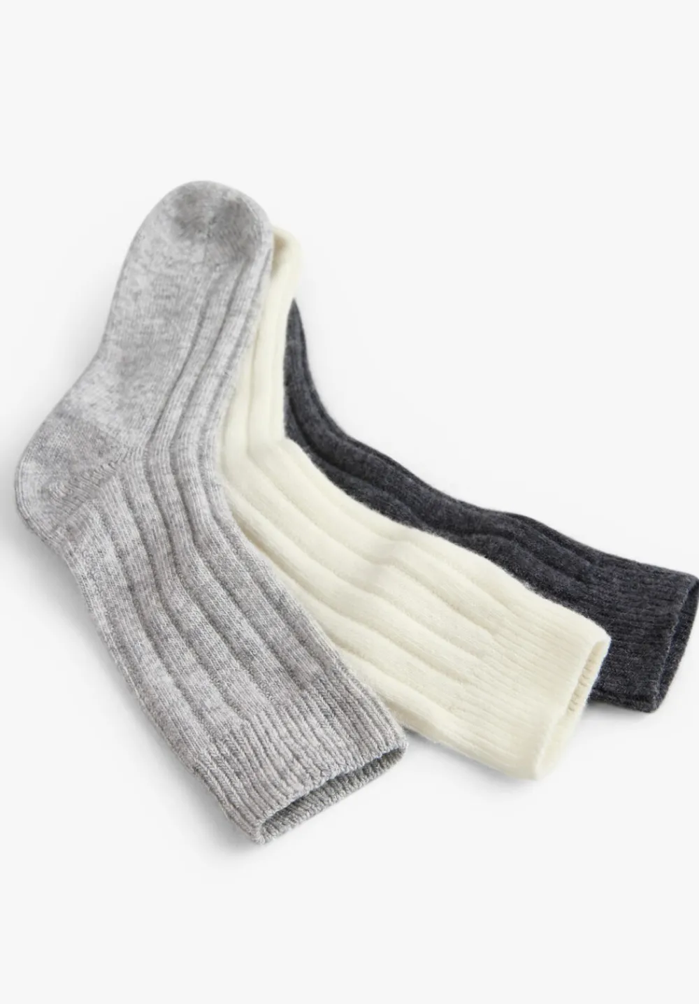 hush Socks & Tights|Murica Wool Blend 3 Pack Socks Set Grey