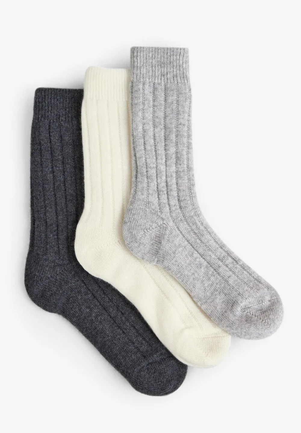 hush Socks & Tights|Murica Wool Blend 3 Pack Socks Set Grey