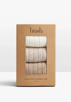 hush Socks & Tights|Murica Wool Blend 3 Pack Socks Set Natural