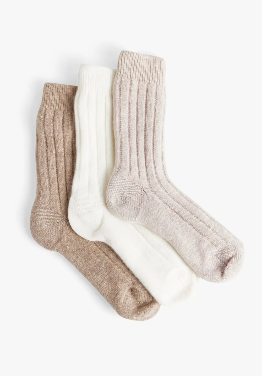 hush Socks & Tights|Murica Wool Blend 3 Pack Socks Set Natural