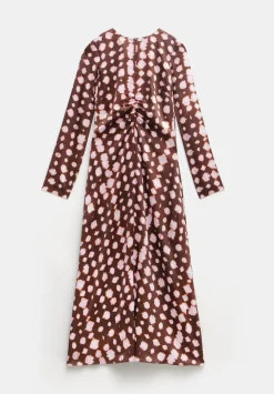 hush Dresses|Myrah Satin Midi Dress Geo Tie Dye