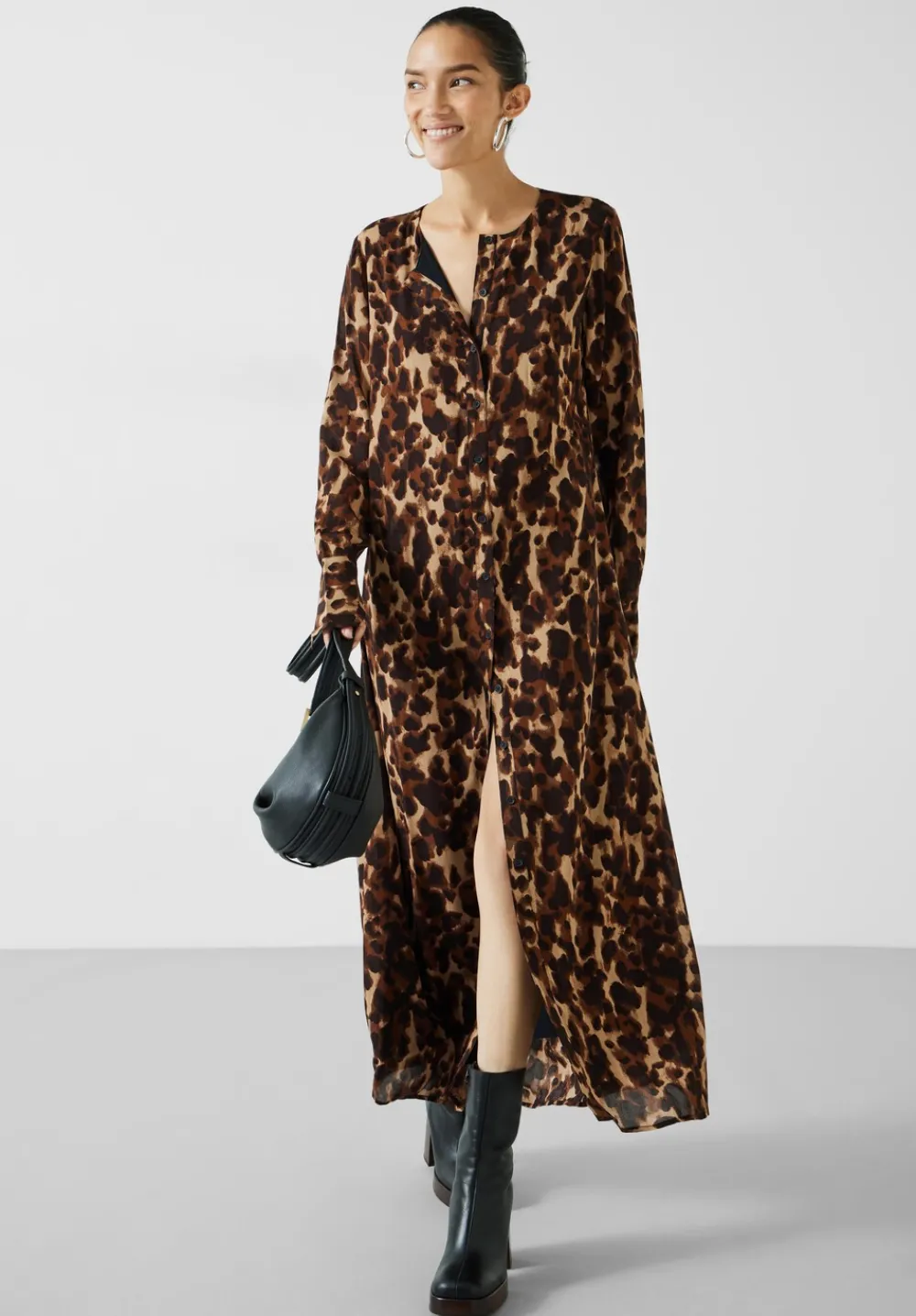 hush Dresses|Nataliyah Midi Dress Leopard Watercolour
