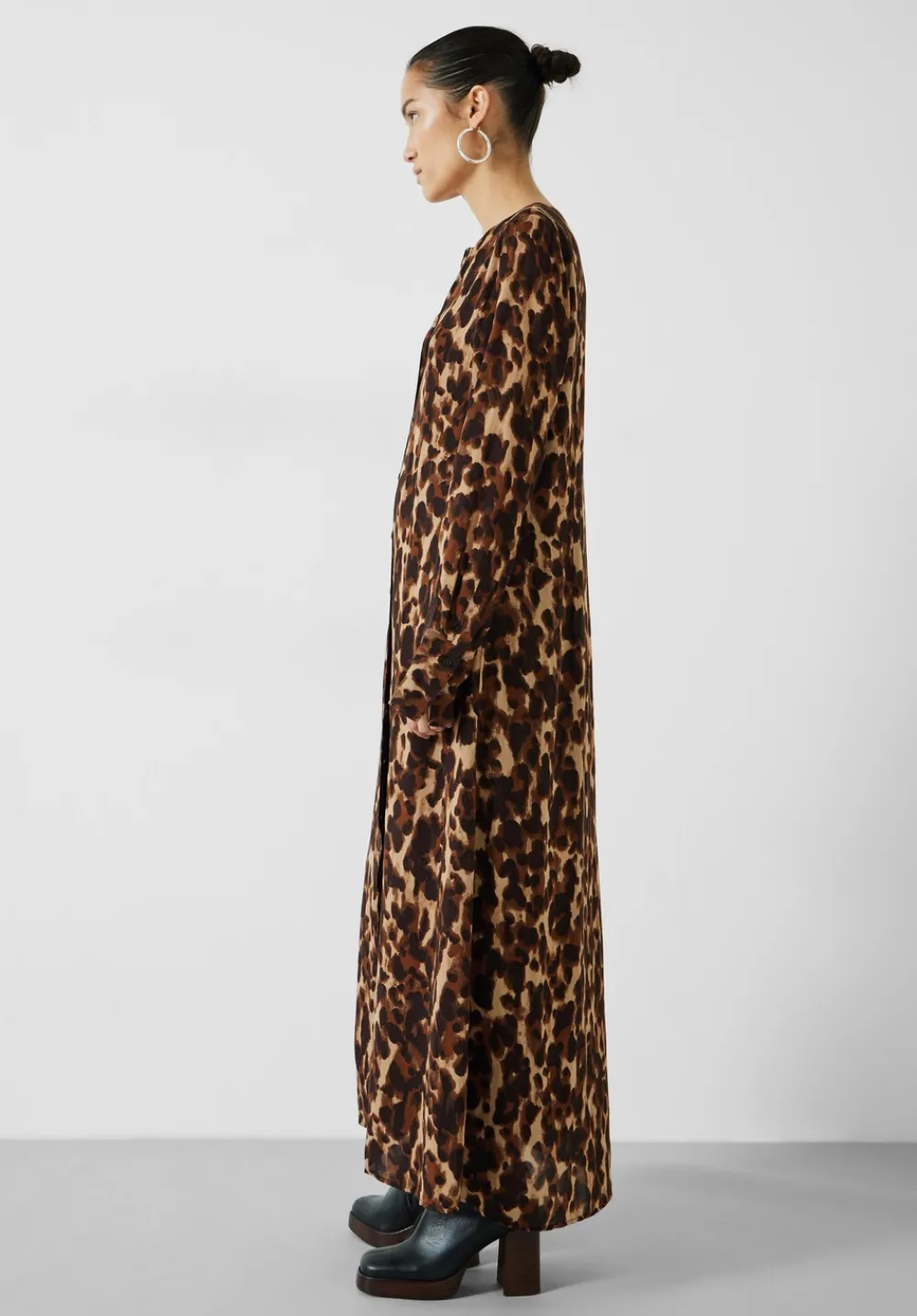 hush Dresses|Nataliyah Midi Dress Leopard Watercolour