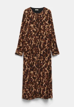 hush Dresses|Nataliyah Midi Dress Leopard Watercolour