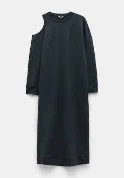 hush Dresses|Neena Cut Out Midi Dress Anthracite