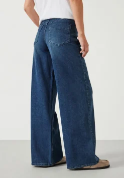 hush Jeans|Nessa Wide Leg Jeans Dark Blue Wash