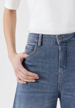 hush Jeans|Nessa Wide Leg Jeans Light Blue Grey Wash
