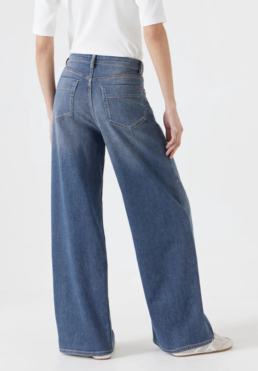 hush Jeans|Nessa Wide Leg Jeans Light Blue Grey Wash