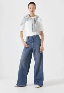 hush Jeans|Nessa Wide Leg Jeans Light Blue Grey Wash