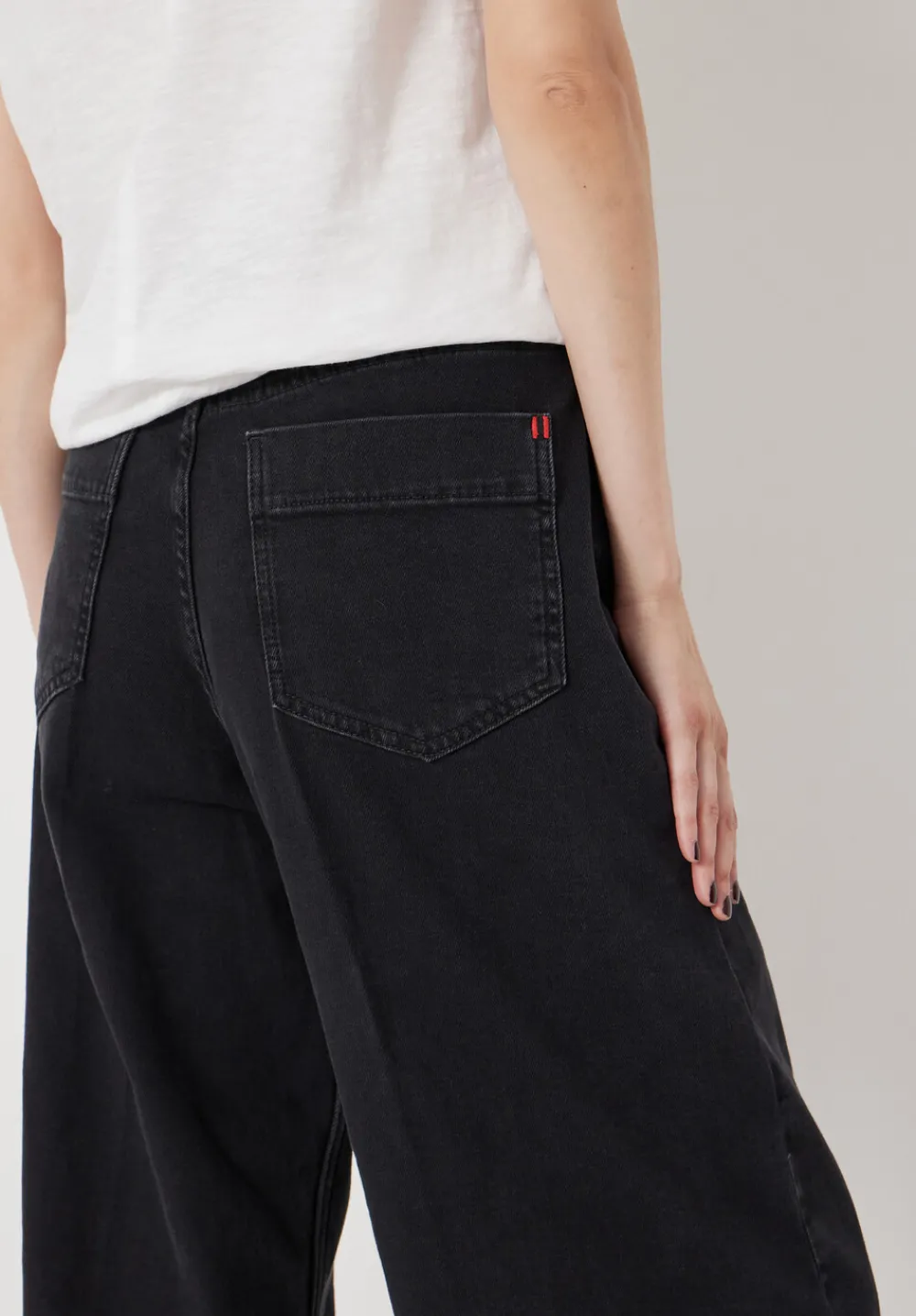 hush Jeans|Nessa Wide Leg Jeans Washed Black