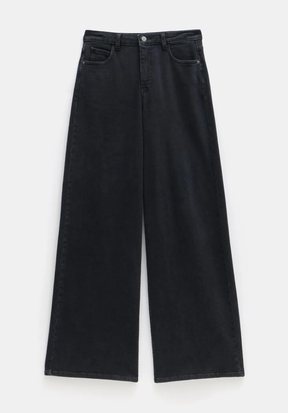 hush Jeans|Nessa Wide Leg Jeans Washed Black