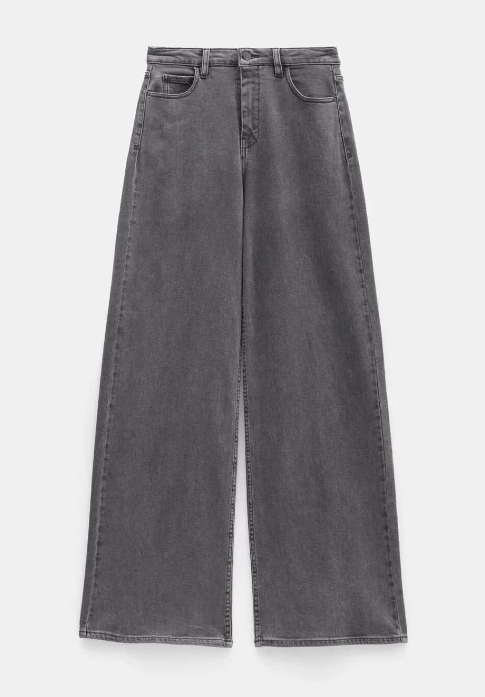 hush Jeans|Nessa Wide Leg Jeans washed grey denim