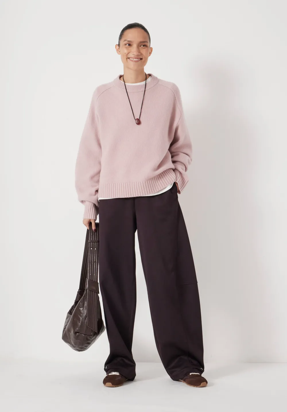 hush Jumpers & Cardigans|Nina Merino Wool Jumper Blush Pink