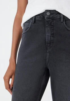 hush Jeans|Nina Straight Crop Jeans Washed Black