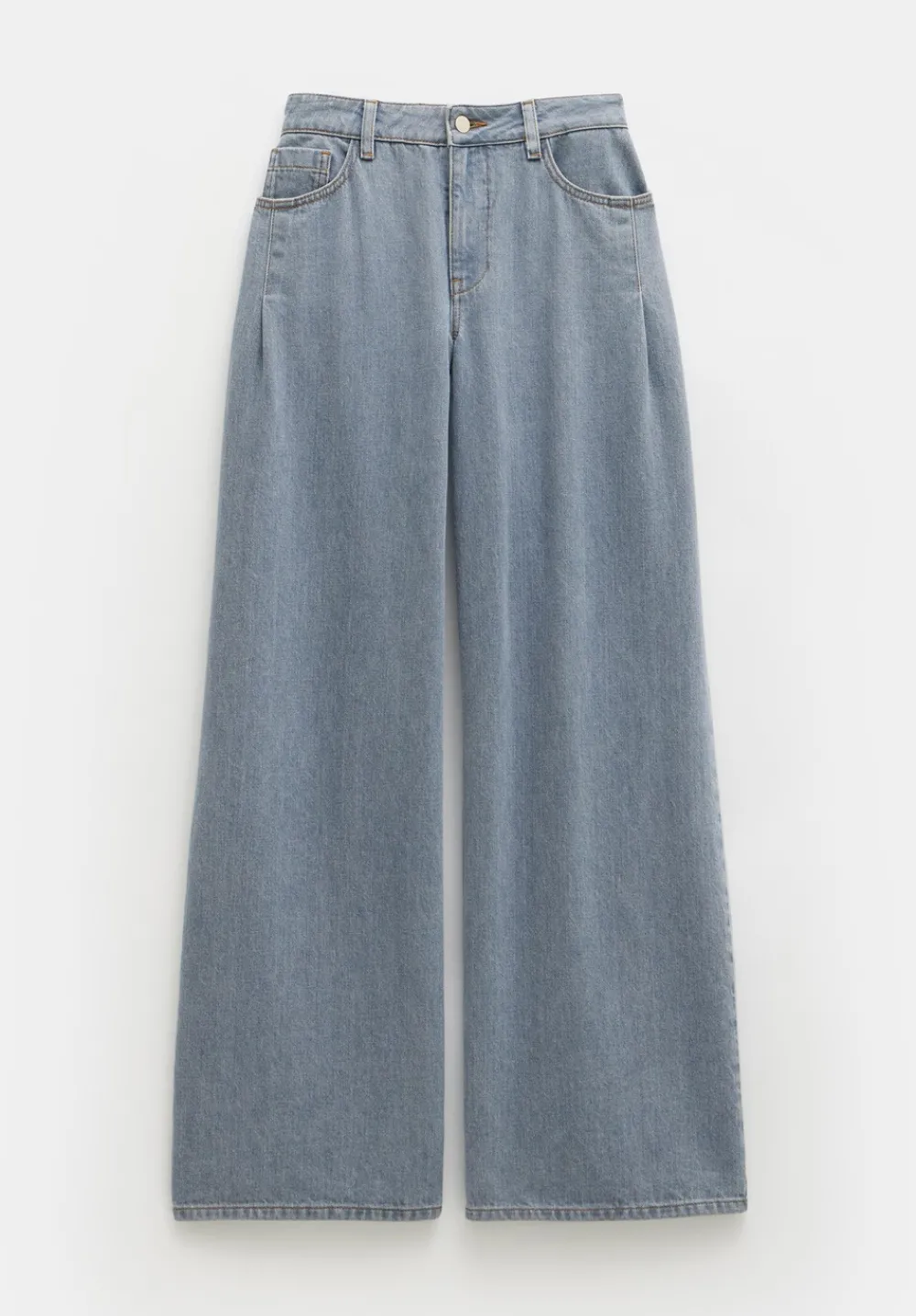 hush Jeans|Nova Pintuck Wide Leg Jeans Blue Grey
