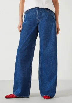hush Jeans|Nova Pintuck Wide Leg Jeans Mid Authentic