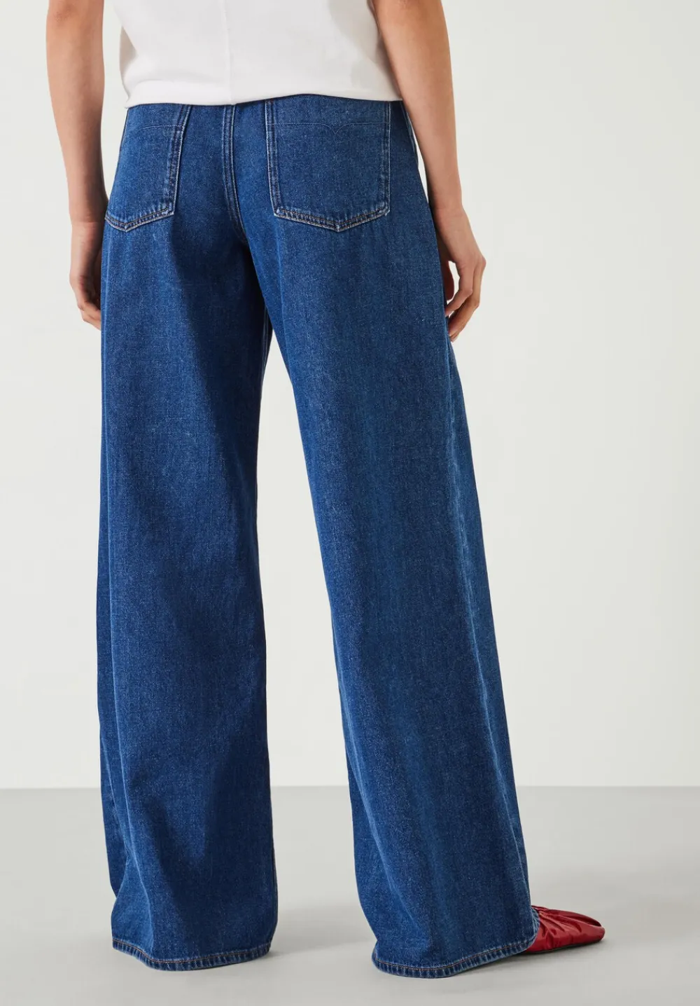 hush Jeans|Nova Pintuck Wide Leg Jeans Mid Authentic