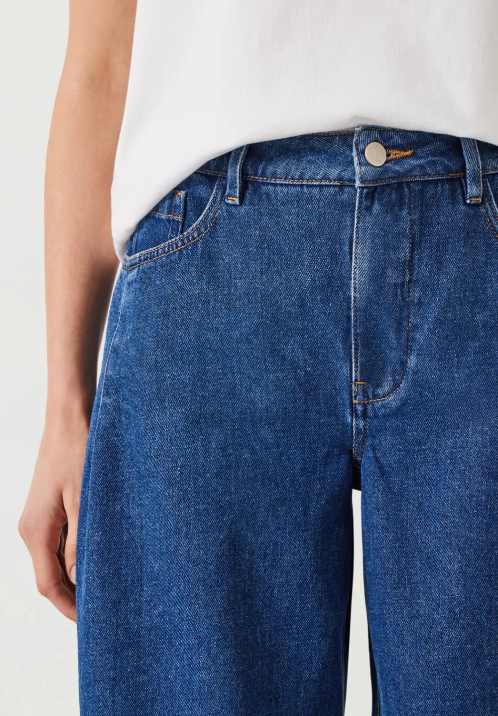 hush Jeans|Nova Pintuck Wide Leg Jeans Mid Authentic